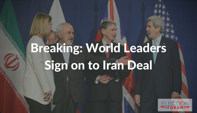 Breaking: World Leaders Sign on to Iran Deal