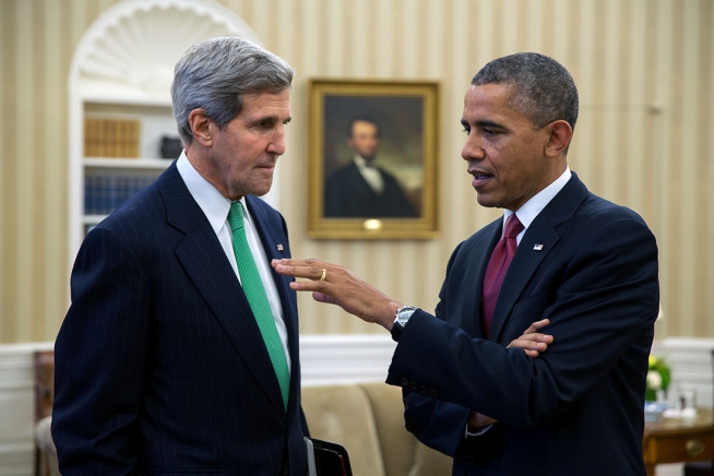 President Obama and Secretary of State John Kerry (Credit: Whitehouse.gov)